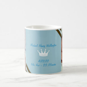 Café Taza de Colage de Fotos Baby Blue Crown