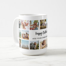 Café Taza de Colage de Fotos de Cumpleaños Personalizad