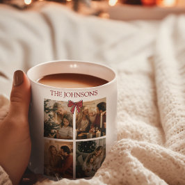 Café Taza de colage de fotos de Navidad personalizadas 