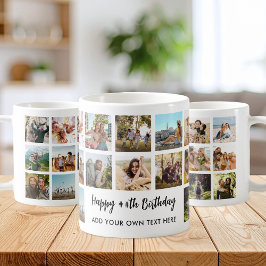 Café Taza de Colaje de Fotos de Cumpleaños Personalizad
