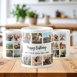 Café Taza de Colaje de Fotos Personalizadas de Feliz Cu
