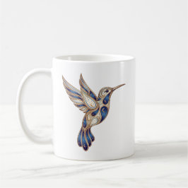 Café Taza de colibrí celestial Luxury Line Art