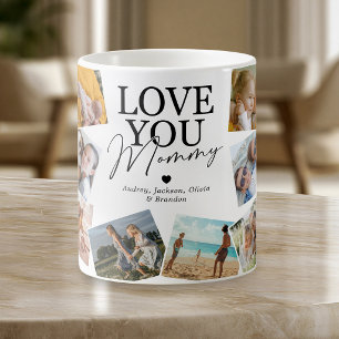 Café Taza de collage de 14 fotos 'Te quiero mami'