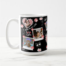 Taza de collage de fotos de gato de mascota person