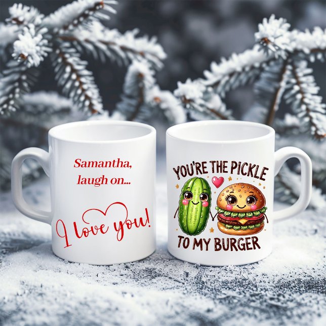 Café Taza De Comida Divertida Personalizada Regalo De S (Personalized Funny Food Mug Valentine Gift for Her)