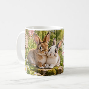 Café Taza de conejo de buenos amigos