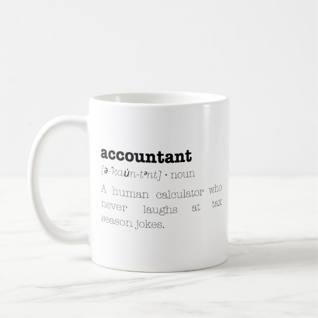 Café Taza de Contador Divertido (Izquierda)