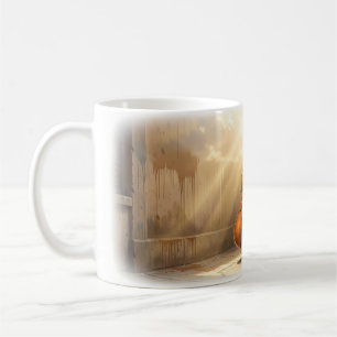 Café Taza de contrabajo vertical iluminado por el sol e
