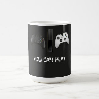 Café Taza de controlador de juego minimalista "Puedes J