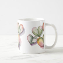 Taza de corazón de suculenta verde