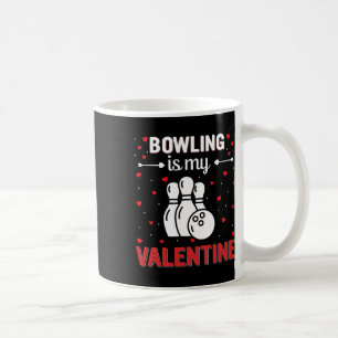 Café Taza de Corazón Rojo Cupido Amor Gráfico Bowling E