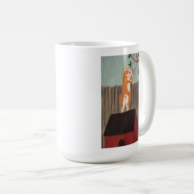 Café Taza de Corgi Travieso (Anverso derecho)