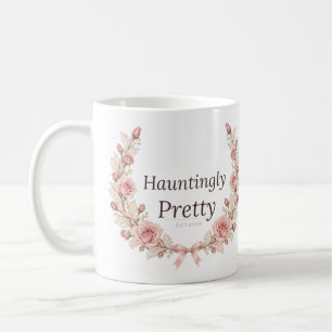 Café Taza de corona de rosa coqueta inquietantemente bo