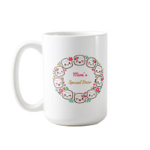 Taza de corona floral especial de mamá día de la m
