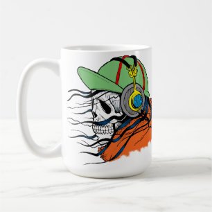 Café Taza de cráneo, Auriculares, Sudadera con capucha,