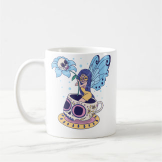 Café Taza de cráneo de azúcar de hada Tetera de maripos