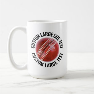 Café Taza de Cricket Personalizada de Gran Tamaño 450ml