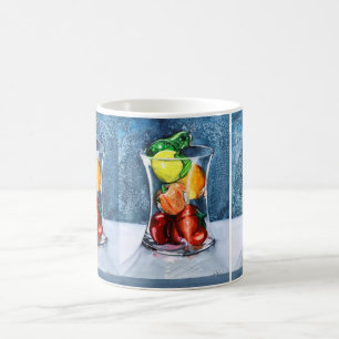Café Taza de cristal de la fruta