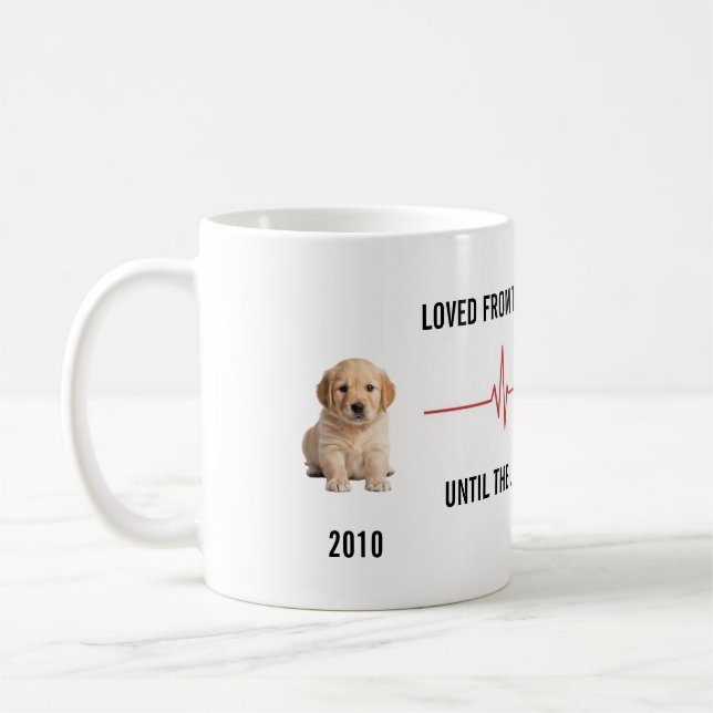 Café Taza de Cronología de Mascotas Primer Hola Último  (Izquierda)