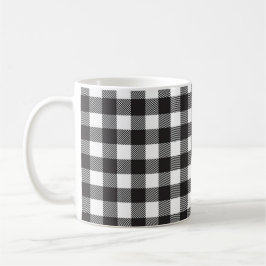Café Taza de Cuadros Búfalo Negros y Blancos