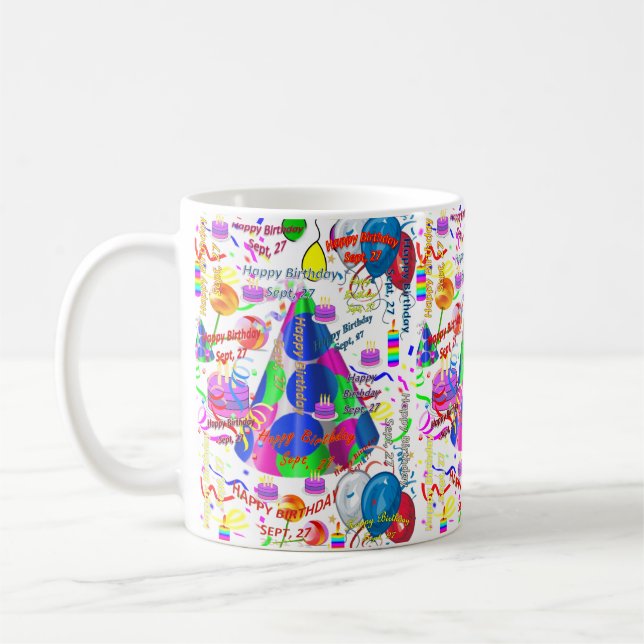 Café Taza de cumpleaños 27 de septiembre (Izquierda)