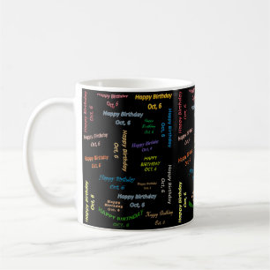 Café Taza de cumpleaños 6 de Octubre