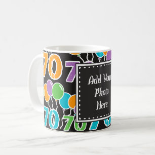 Café Taza de cumpleaños 70 personalizada con foto y col