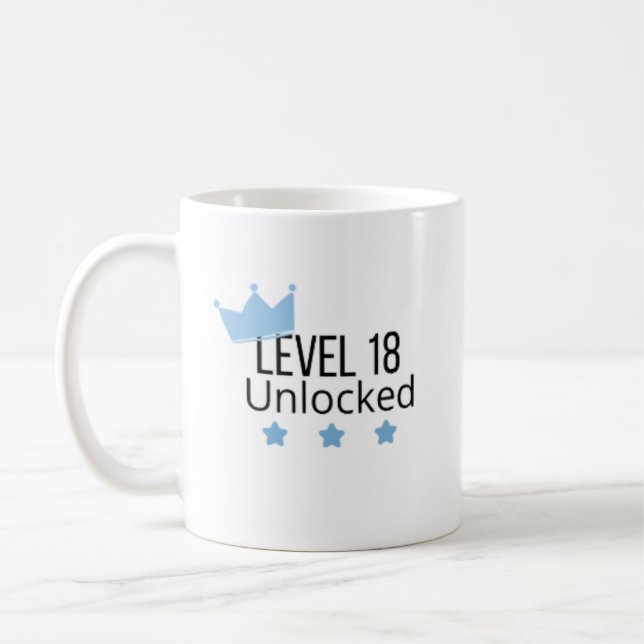 Café Taza de cumpleaños azul desbloqueada nivel 18  (Izquierda)
