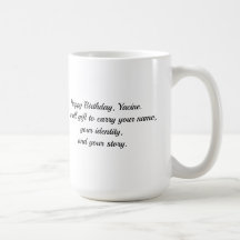 Taza de cumpleaños con caligrafía árabe Kufi Yacin