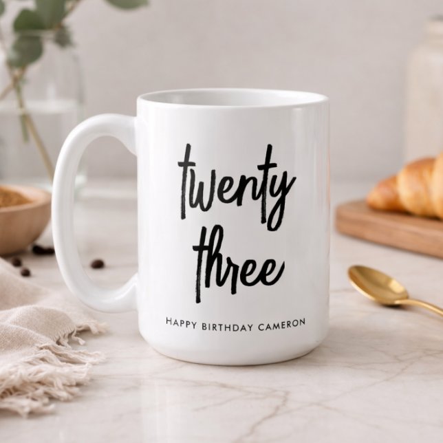 Café Taza de cumpleaños de 15oz | Edad Personalizada Le (Subido por el creador)