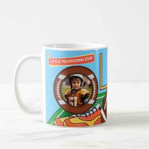 Café Taza de cumpleaños de fútbol Little Touchdown Star