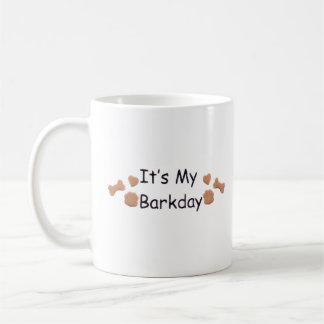 Café Taza de cumpleaños de perro con huella de pata ado