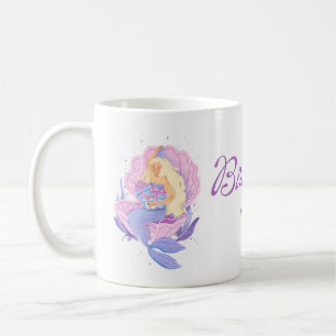 Café Taza de cumpleaños de sirena