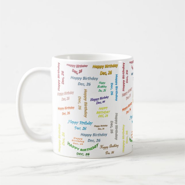 Café Taza de cumpleaños del 26 de diciembre (Izquierda)