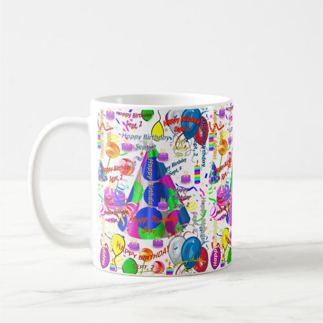 Café Taza de cumpleaños del 2 de septiembre (Izquierda)
