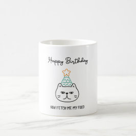 Café taza de cumpleaños divertida para mamá de gato