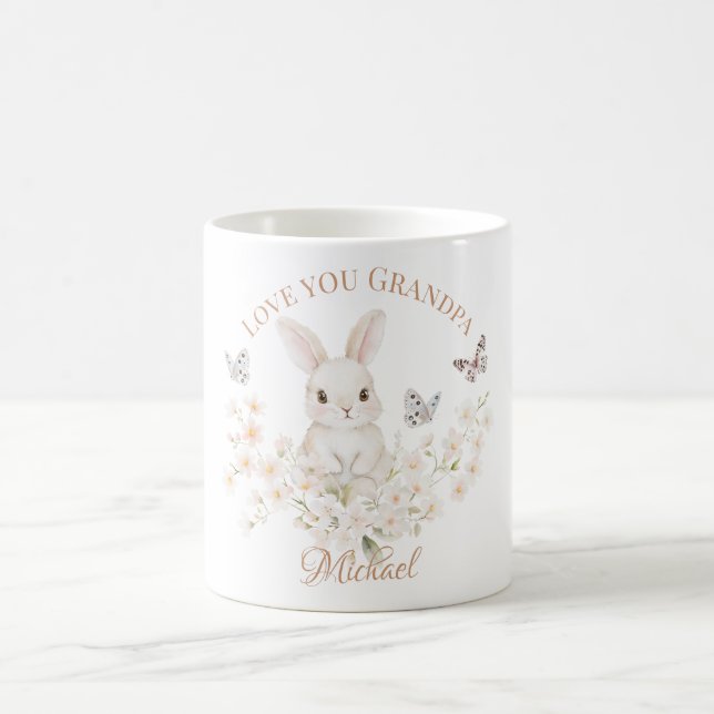 Café Taza de cumpleaños para abuelo te amo (Centro)
