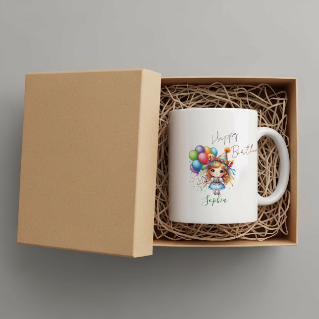 Café Taza de cumpleaños personalizada con muñeca capric (Subido por el creador)