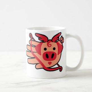 Café Taza de Cupig del Cupid del cerdo