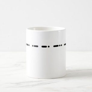 Café Taza de Customizeable del abuelo del código Morse