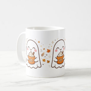 Café Taza de Cute Ghost Pumpkin Spice Latte Kawaii Ha