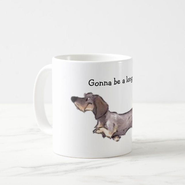 Café Taza de Dachshund de Pelo Duro (Anverso izquierdo)