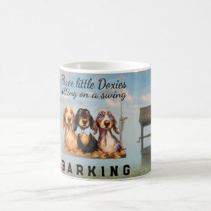 Café Taza de Dachshunds de pelo largo balanceándose