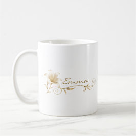 Café Taza de dama de honor Champagne Gold Lily Nombre