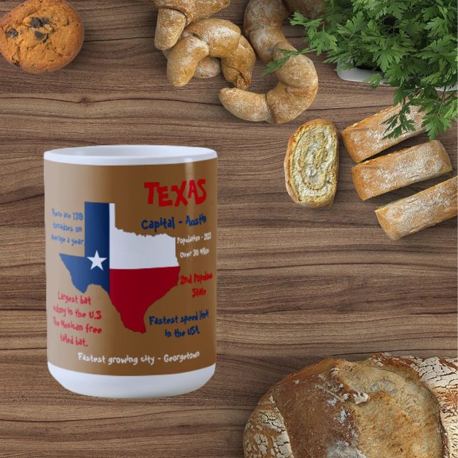 Café Taza de datos interesantes del estado de Texas  (Subido por el creador)