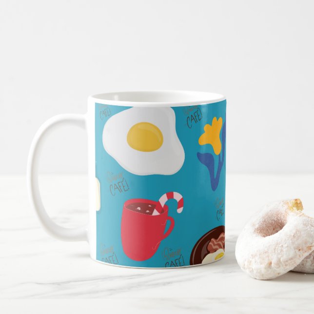 Café Taza de desayuno "Quiero Café" (Con donut)