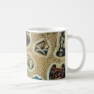 Café Taza de destello tradicional del tatuaje