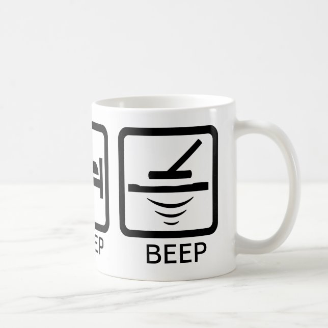 Café Taza de detección metalizado de EAT-SLEEP-BEEP (Derecha)