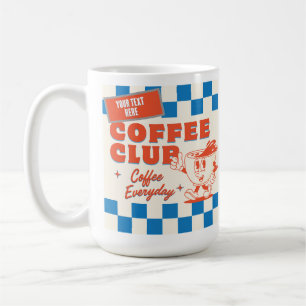 Café Taza de dibujos animados de Coffee Club: adorable