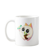 Taza de dibujos animados de gato lindo amante de l